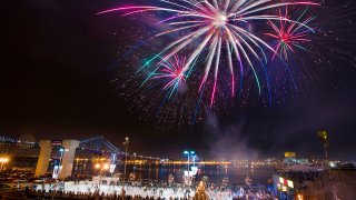 Fireworks over Penn's Landing