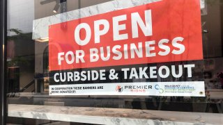 Open For Business, Curbside Pick Up banner