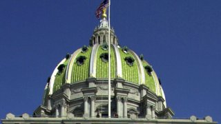 The dome to the Pennsylvania capitol building