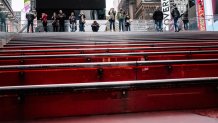 Escaleras de Times Square. Foto tomada el 17 de marzo. Crédito: EFE