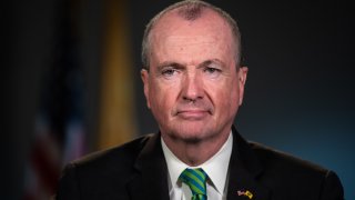 Phil Murphy, Governor of New Jersey, listens during a Bloomberg Television interview in Newark, New Jersey