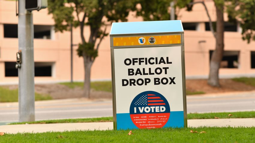 An official ballot drop box.
