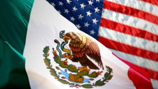 Banderas de México y EEUU