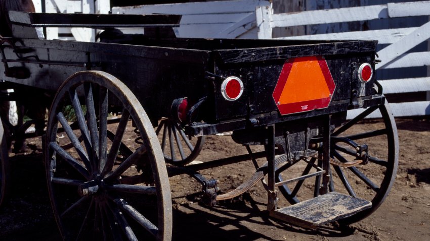 An open buggy in Amish Country, Lancaster, Pennsylvania