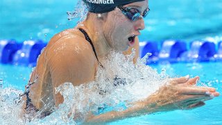 Hali Flickinger competes in the IM