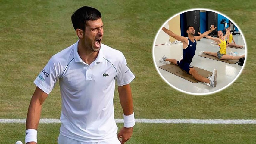 El “curioso” entrenamiento de Novak Djokovic que causó  furor en redes