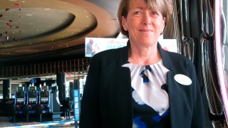 This Dec. 3, 2019, file photo shows Ocean's CEO Terry Glebocki on the casino floor of the Ocean Casino Resort in Atlantic City N.J.