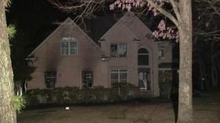 The fire-damaged home of Tyrese Maxey after a Christmas Eve blaze.