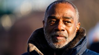 Willie Stokes walks from a state prison in Chester, Pa., Jan. 4, 2022, after his 1984 murder conviction was overturned because of perjured witness testimony.