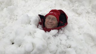 Glenn "Hurricane" Schwartz in his happiest place -- in the middle of weather.