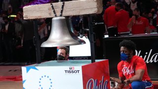Sixers bell on a platform