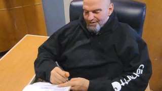 John Fetterman votes on absentee ballot