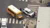 Accidente con autobús escolar a la hora pico de la mañana