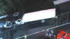 Mortal accidente vehicular en la I-95 deja a camión y auto en llamas y hechos pedazos