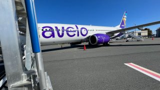 Avelo Airlines jet on tarmac