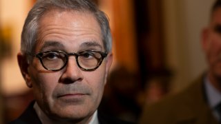 Larry Krasner wearing glasses, seen close up