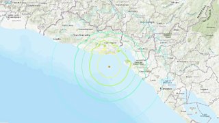 Mapa del sismo en El Salvador