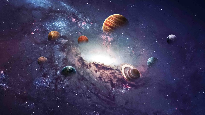 High resolution images presents creating planets of the solar system. This image elements furnished by NASA.