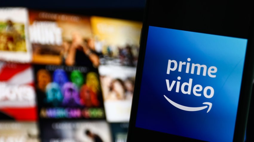 Amazon Prime Video logo displayed on a phone screen and Amazon Prime Video website displayed on a screen in the background are seen in this illustration photo taken in Krakow, Poland on July 26, 2022.