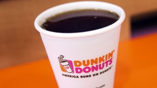 A cup of coffee from Dunkin'