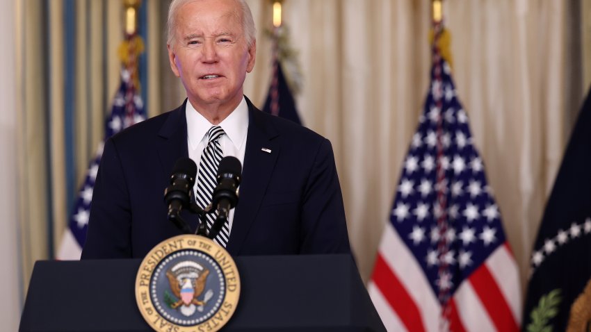 President Joe Biden delivers remarks during a meeting of the Reproductive Health Task Force at the White House on January 22, 2024