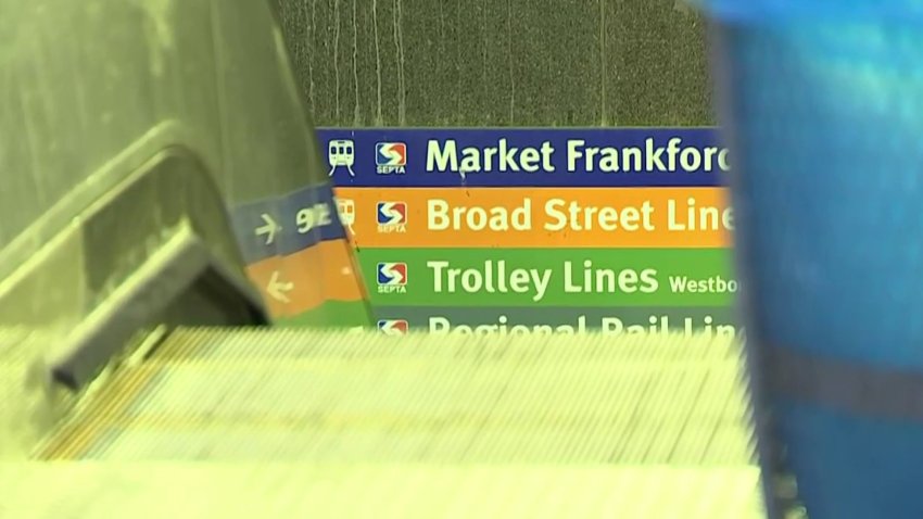 SEPTA lines in Center City on a sign.