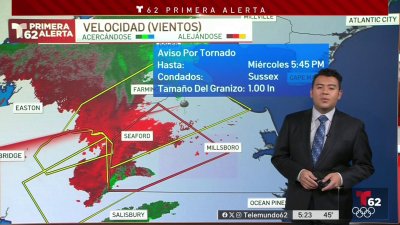 Aviso de tornado para el sur de Delaware