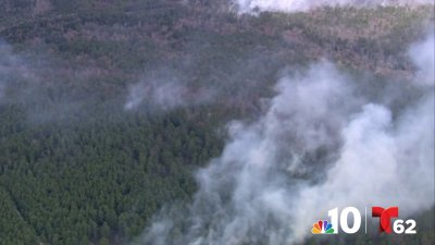 Firefighters battle wildfire in NJ