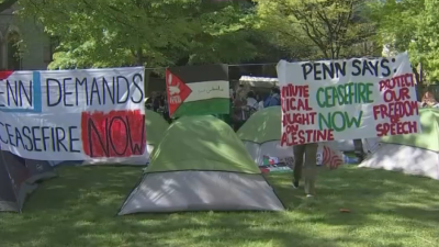 T62 al momento: protestas continuan en Universidad de Pensilvania contra la guerra de Hamas e Israel