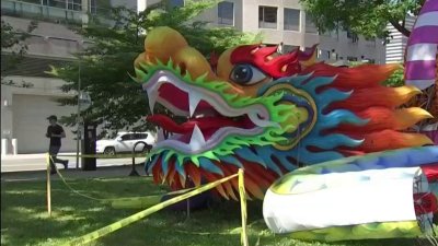 Dragón gigante en el festival de linternas chinas