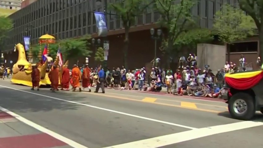 Desfile de la Independencia en Filadelfia por el 4 de julio