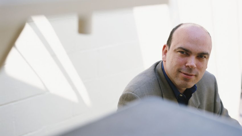 Dr Michael Lynch, founder and chief executive officer of software firm Autonomy Corporation, at the companys headquarters on the Cambridge Business Park, Cambridge, UK, 24th August  2000. The company is now a subsidiary of Hewlett-Packard. (Photo by Bryn Colton/Getty Images)