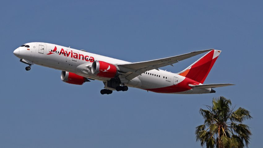 A Boeing 787-8 Dreamliner from Avianca takes off from Barcelona airport in Barcelona, Spain, on April 12, 2024. (Photo by Joan Valls/Urbanandsport /NurPhoto via Getty Images)