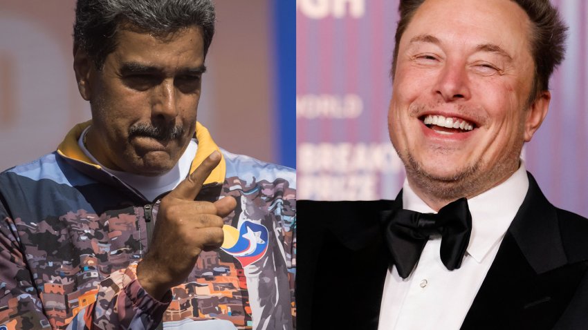 Combo de fotografías del presidente de Venezuela, Nicolás Maduro (izq.), y el CEO de Tesla Motors Elon Musk. EFE/Miguel Gutiérrez/Caroline Brehman