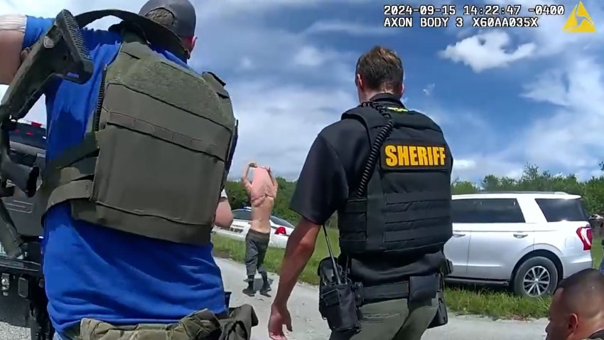 Screengrab of body cam of arrest