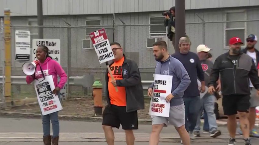 Workers at the Port of Philadelphia hit the picket lines on Tuesday, Oct. 1, 2024.