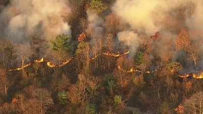 Registran incendio de maleza en Blue Mountain en Pensilvania