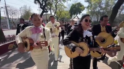 Cantando como solo ellos saben hacerlo, mariachis mexicanos celebran su día