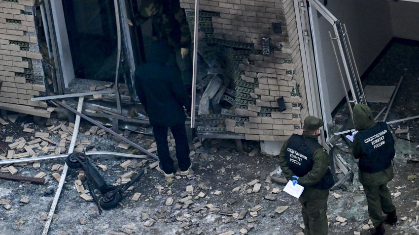 MOSCOW, RUSSIA – DECEMBER 17: A view of the scene after Lt. Gen. Igor Kirillov, chief of Russia’s Radiation, Chemical and Biological Protection Defense Troops, and his assistant were killed in an explosion in Moscow, Russia on December 17, 2024. The blast was caused by an explosive device planted in an electric scooter, Svetlana Petrenko, spokesperson for the Russian Investigative Committee, said in a video statement on Telegram. (Photo by Sefa Karacan/Anadolu via Getty Images)