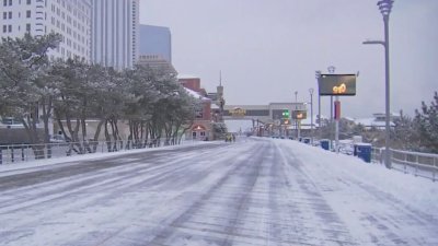 Cubiertas de nieve quedaron las playas de NJ bajo la tormenta invernal