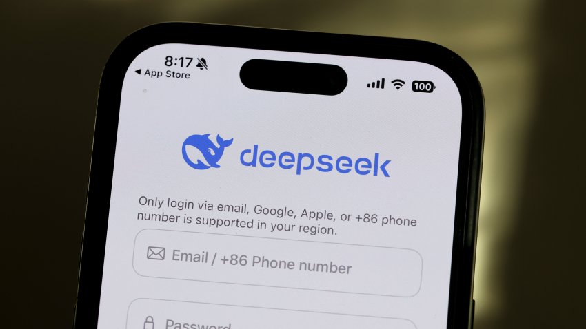 SAN ANSELMO, CALIFORNIA – JANUARY 27: In this photo illustration, the DeepSeek app is displayed on an iPhone screen on January 27, 2025 in San Anselmo, California. Newly launched Chinese AI app DeepSeek has surged to number one in Apple’s App Store and has triggered a sell-off of U.S. tech stocks over concerns that Chinese companies’ AI advances could threaten the bottom line of tech giants in the United States and Europe. (Photo Illustration by Justin Sullivan/Getty Images)