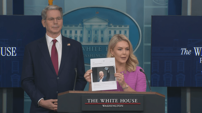 White House press secretary Karoline Leavitt holds press briefing