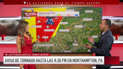 Un aviso de tornado estuvo activo en Northamton, PA