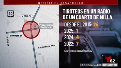 Balaceras localizadas cerca de la Escuela Secundaria de Overbrook