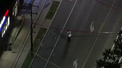 Fuerte presencia policial al oeste de Filadelfia la noche del jueves 8 de mayo