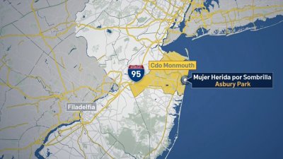 Sombrilla de playa causa lesiones a mujer en NJ durante fuerte viento