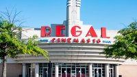 Front entrance to Regal Cinemas 16.